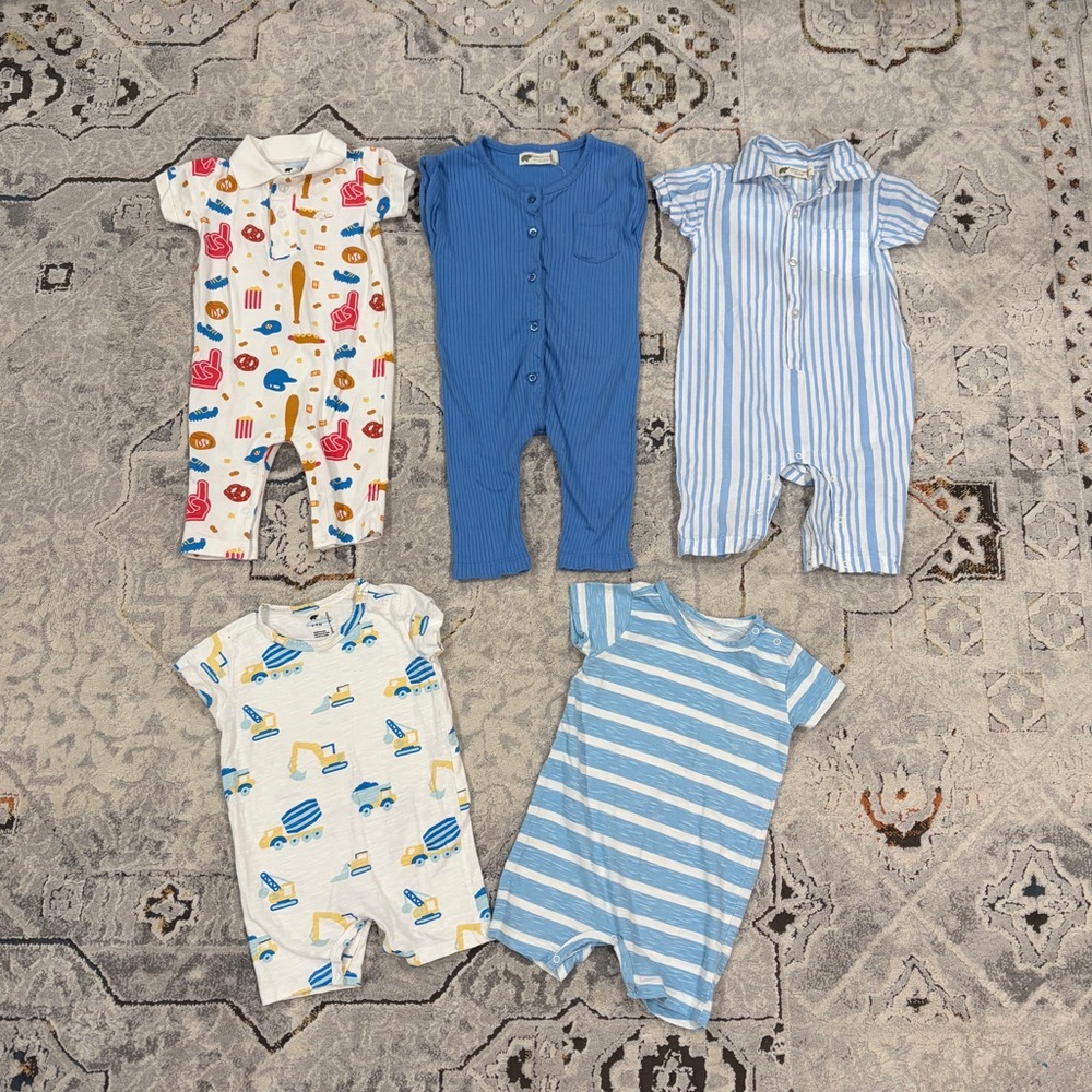 Monica and Andy romper bundle, 6-9 months